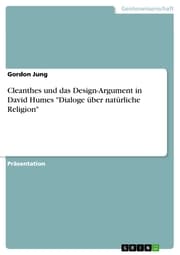 Cover von Cleanthes und das Design-Argument in David Humes 'Dialoge über natürliche Religion'