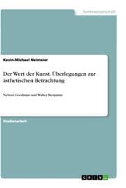 Cover von Der Wert der Kunst. Überlegungen zur ästhetischen Betrachtung