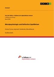 Cover von Moralpsychologie und Reflective Equilibrium