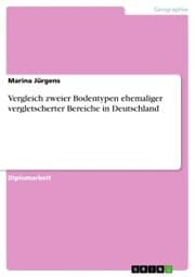 Cover von Vergleich zweier Bodentypen ehemaliger vergletscherter Bereiche in Deutschland