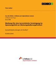 Cover von Werbung für eine terroristische Vereinigung im Spannungsfeld zur Meinungsäußerungsfreiheit