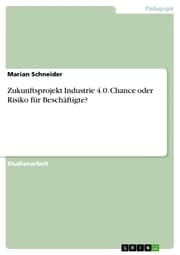 Cover von Zukunftsprojekt Industrie 4.0. Chance oder Risiko für Beschäftigte?