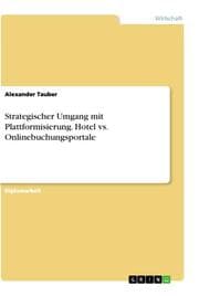 Cover von Strategischer Umgang mit Plattformisierung. Hotel vs. Onlinebuchungsportale