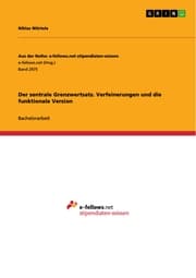 Cover von Der zentrale Grenzwertsatz. Verfeinerungen und die funktionale Version
