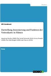 Cover von Darstellung, Inszenierung und Funktion der Visitenkarte in Filmen