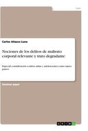 Cover von Nociones de los delitos de maltrato corporal relevante y trato degradante