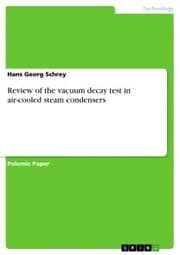 Cover von Review of the vacuum decay test in air-cooled steam condensers