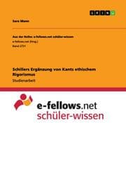 Cover von Schillers Ergänzung von Kants ethischem Rigorismus
