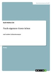 Cover von Nach eigenem Gusto leben
