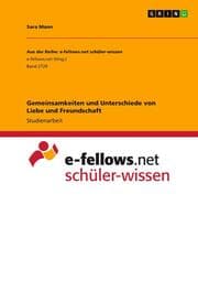 Cover von Gemeinsamkeiten und Unterschiede von Liebe und Freundschaft