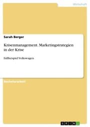 Cover von Krisenmanagement. Marketingstrategien in der Krise