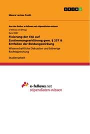 Cover von Fixierung der StA auf Zustimmungserklärung gem. § 257 & Entfallen der Bindungswirkung