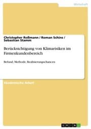 Cover von Berücksichtigung von Klimarisiken im Firmenkundenbereich