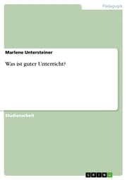Cover von Was ist guter Unterricht?