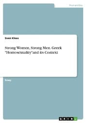 Cover von Strong Women, Strong Men. Greek 'Homosexuality'and its Context