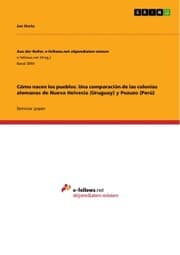 Cover von Cómo nacen los pueblos. Una comparación de las colonias alemanas de Nueva Helvecia (Uruguay) y Pozuzo (Perú)