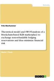 Cover von Theoretical model and SWOT-analysis of a blockchain-based B2B marketplace to exchange non-refundable lodging reservations and thus minimize financial risk