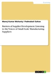 Cover von Barriers of Supplier Development. Listening to the Voices of Small Scale Manufacturing Suppliers