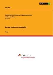 Cover von Review on Income Inequality