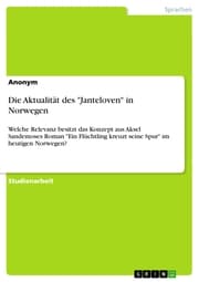 Cover von Die Aktualität des 'Janteloven' in Norwegen