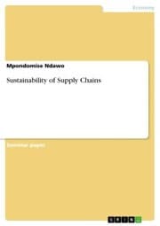 Cover von Sustainability of Supply Chains