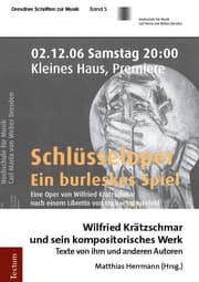 Cover von Wilfried Krätzschmar und sein kompositorisches Werk