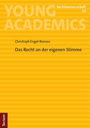 Cover von Das Recht an der eigenen Stimme