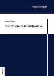 Cover von Gerichtssprache im Zivilprozess