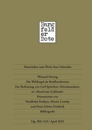 Cover von Bargfelder Bote 509-510. Lieferung