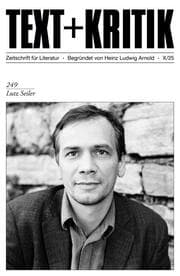 Cover von TEXT + KRITIK 249 - Lutz Seiler