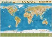 Cover von COLUMBUS Kinderweltkarte Welt der Dinosaurier DE-EN