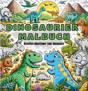 Cover von Dinosaurier Malbuch für Kinder ab 4 Jahre