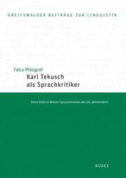 Cover von Karl Tekusch als Sprachkritiker