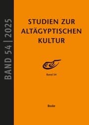 Cover von Studien zur Altägyptischen Kultur Band 54