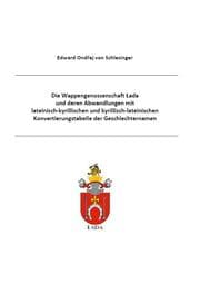 Cover von Die Wappengenossenschaft Lada und deren Abwandlungen mit lateinisch-kyrillischen und kyrillisch-lateinischen Konvertierungstabelle der Geschlechternamen