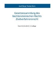 Cover von Gesetzessammlung des liechtensteinischen Rechts - Zivilverfahrensrecht