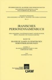 Cover von Iranisches Personennamenbuch Band VII/Faszikel 2:Iranische Namen in Semitischen Nebenüberlieferungen