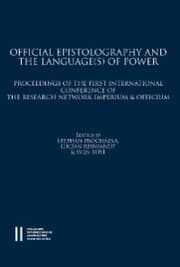 Cover von Official Epistolography and the Language(s) of Power