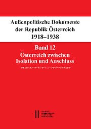 Cover von Fontes rerum Austriacarum. Österreichische Geschichtsquellen / Außenpolitische Dokumente der Republik Österreich 1918 - 1938