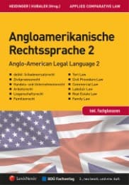 Cover von Angloamerikanische Rechtssprache Band 2