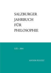 Cover von Salzburger Jahrbuch für Philosophie