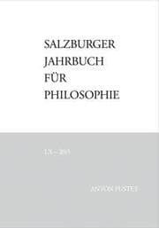 Cover von Salzburger Jahrbuch für Philosophie LX 2015