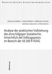 Cover von Analyse der praktischen Vollziehung des einschlägigen Sozialrechts hinsichtlich der Vollzugspraxis im Bereich der Paragraphen 500 ff ASVG