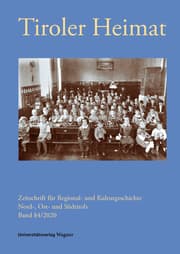 Cover von Tiroler Heimat 84 (2020)