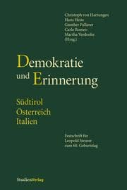 Cover von Demokratie und Erinnerung. Südtirol - Österreich - Italien