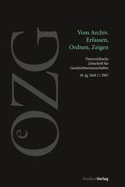 Cover von Österreichische Zeitschrift für Geschichtswissenschaften 2/07
