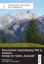Cover von Österreichische Linguistiktagung 2018 in Innsbruck: Vorträge der Sektion 'Onomastik'