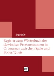 Cover von Register zum Wörterbuch der slawischen Personennamen in Ortsnamen zwischen Saale und Bober/Queis