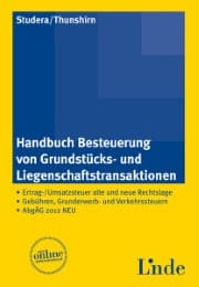 Cover von Handbuch Besteuerung von Grundstücks-/Liegenschaftstransaktionen