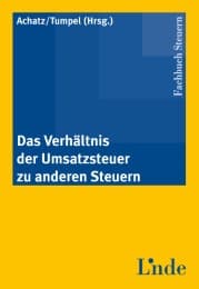 Cover von Das Verhältnis der Umsatzsteuer zu anderen Steuern